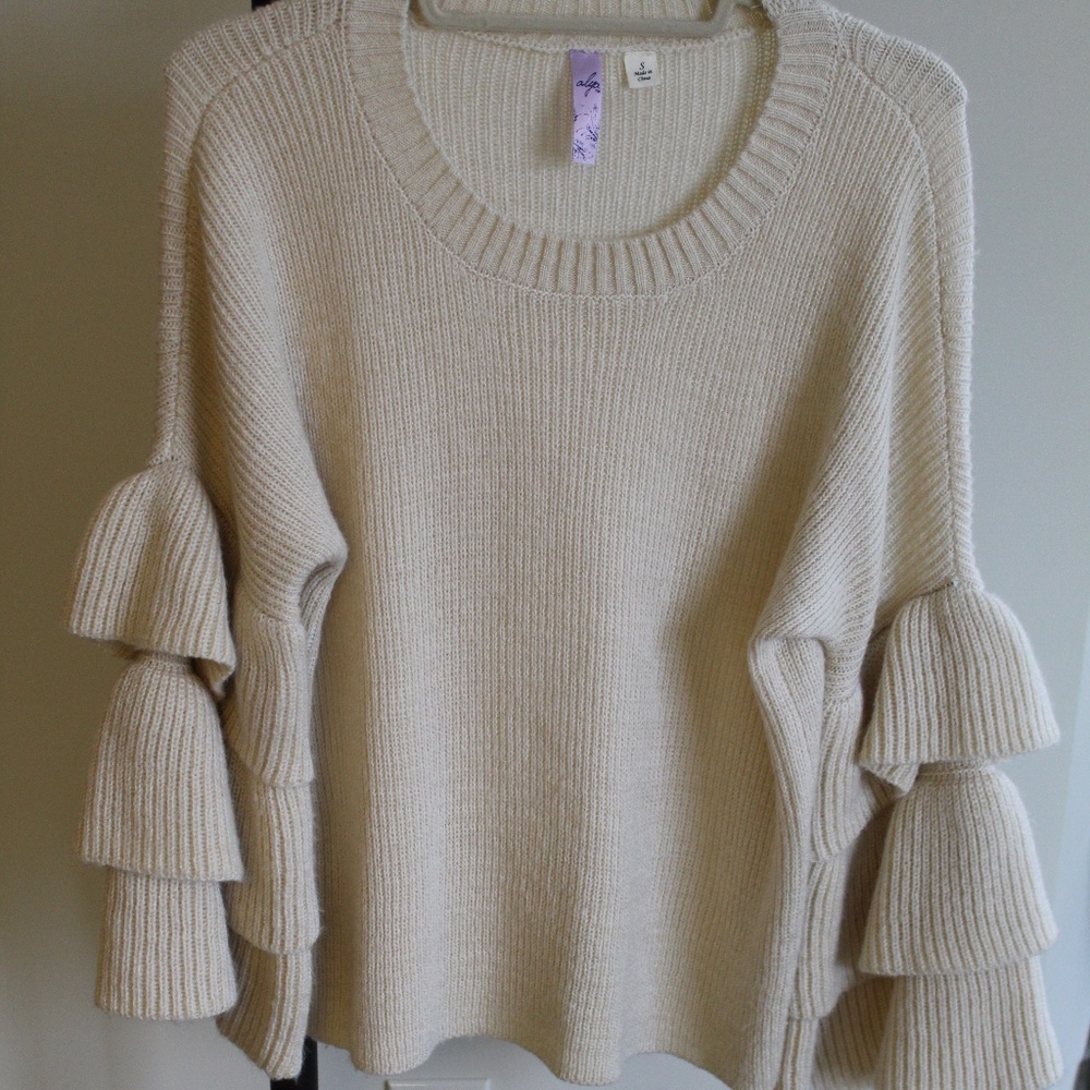 Franchesca's Cream Bell Sleeve Sweater